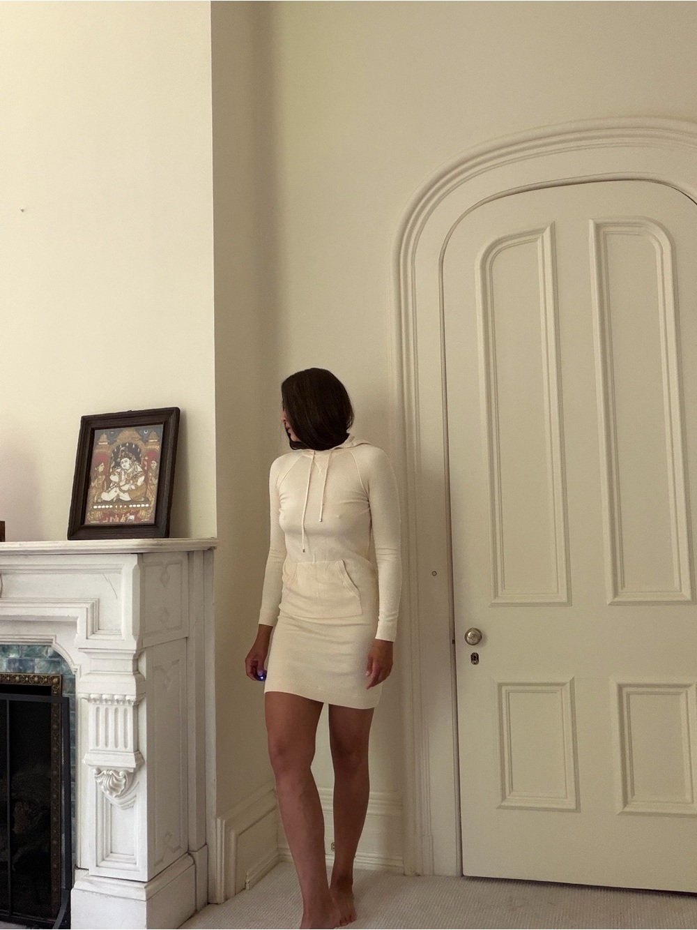 Ralph Lauren silk cashmere blend hoodie dress